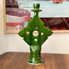 Large green candle holder