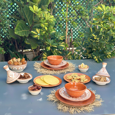 Assiette Taddart sable 20 cm - Ajbir