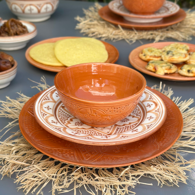 Assiette Taddart sable 20 cm - Ajbir