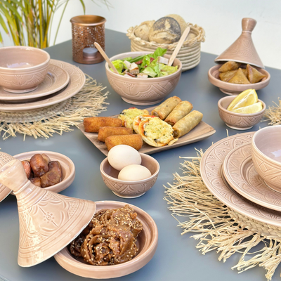 Assiette Tizwelt taupe - Ajbir