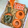 Khaki and terracotta handcrafted gift box