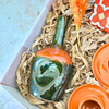 Khaki and terracotta handcrafted gift box