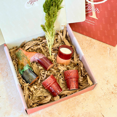 Azul burgundy handcrafted gift box