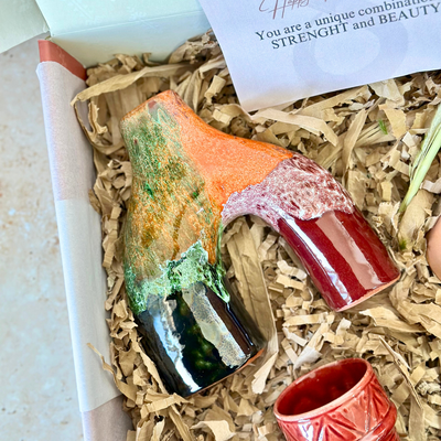 Azul burgundy handcrafted gift box