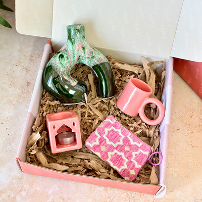 Adal Pink Green Handcrafted Gift Box