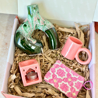 Adal Pink Green Handcrafted Gift Box