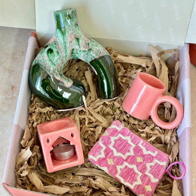 Adal Pink Green Handcrafted Gift Box