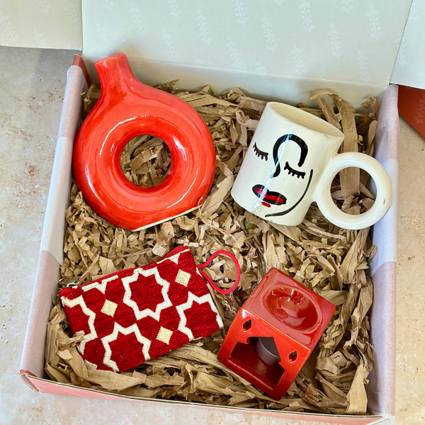 Red Oudm Tafoukt Handcrafted Gift Box