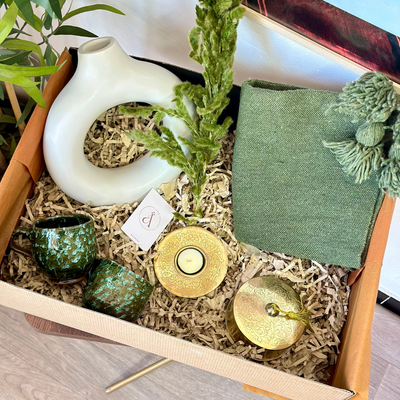 XL Tafoukt Green Handcrafted Gift Box