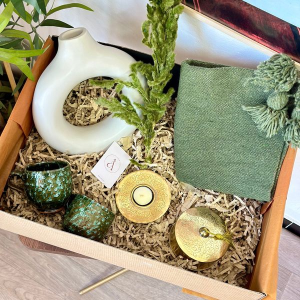 XL Tafoukt Green Handcrafted Gift Box
