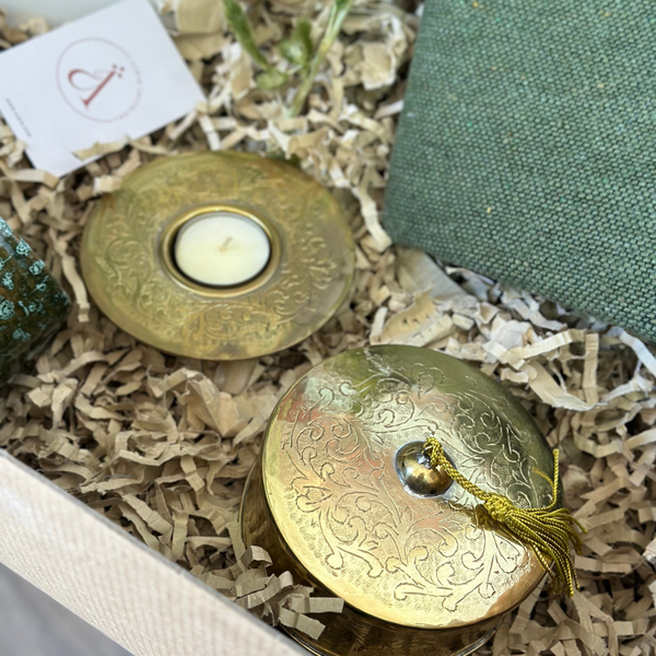 XL Tafoukt Green Handcrafted Gift Box