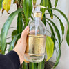 Large hammered glass and gold brass soap dispenser