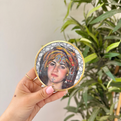 Daya saucer - Glass and Brass