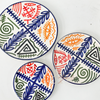 Set assiettes Amazigh bleu - Ajbir