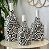 Handmade gray zellige bottle vase