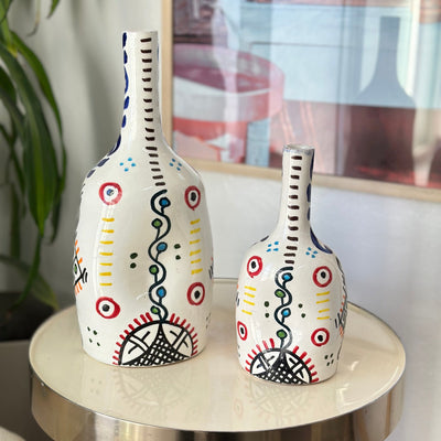 Hennou Amazigh bottle handmade vase