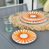Orange Tafoukt plate set (12 pieces)