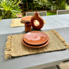 Rectangular raffia placemat (2 pieces)