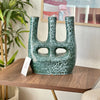 Afous handcrafted vase black and blue