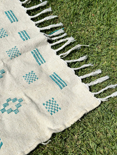 Tapis Hanbal turquoise 150cm/100cm - Ajbir