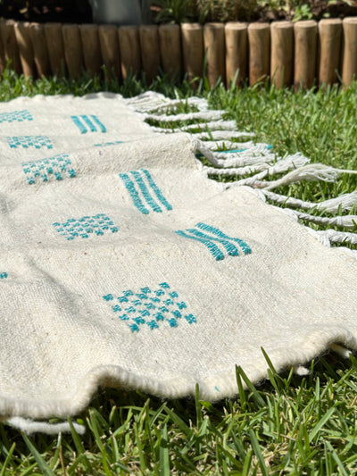 Tapis Hanbal turquoise 150cm/100cm - Ajbir