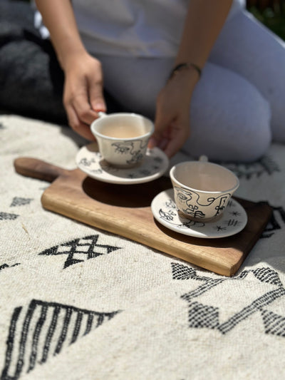 Tapis Hanbal noir amazigh 147cm/95cm - Ajbir