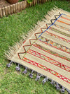 Tapis Extérieur en osier et laine 1m50/1m30 - Ajbir