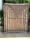 Tapis Beni Ouarain rose et vert 163cm / 135cm - Ajbir