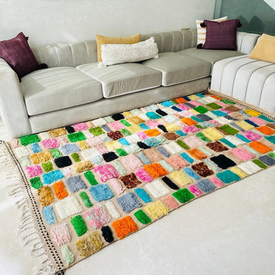 Tapis Beni Ouarain coloré - 2,69m / 1,51m - Ajbir