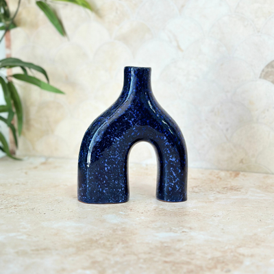 Vase Azul mini plain varnish