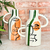 Taboukalt Oudm orange artisanal vase