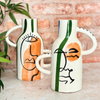 Taboukalt Oudm orange artisanal vase