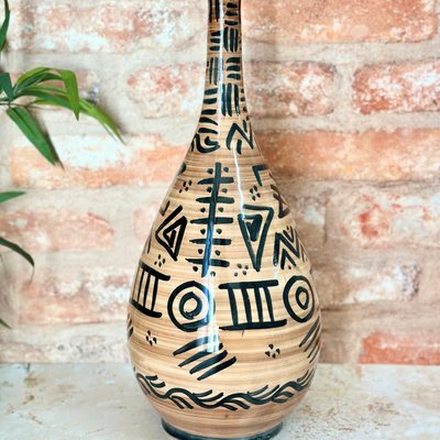 Brown and black Amazigh vase (Unique piece)