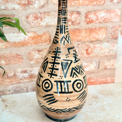 Brown and black Amazigh vase (Unique piece)