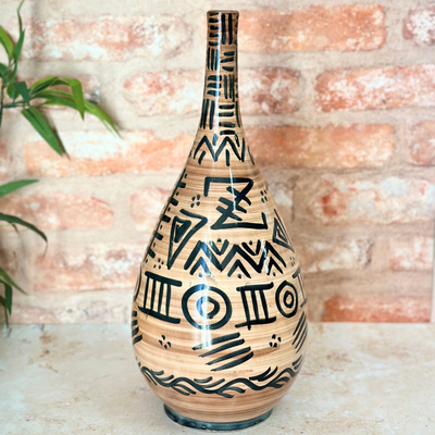 Brown and black Amazigh vase (Unique piece)