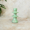 Modern Aqua Green Candle Holder – Moroccan Handcrafted