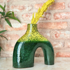 Handmade Azul varnished vase 