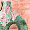 Handmade Azul varnished vase 
