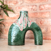 Handmade Azul varnished vase 