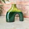 Handmade Azul varnished vase 