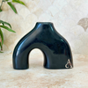 Vase Azul cream small black 