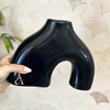 Vase Azul cream small black 