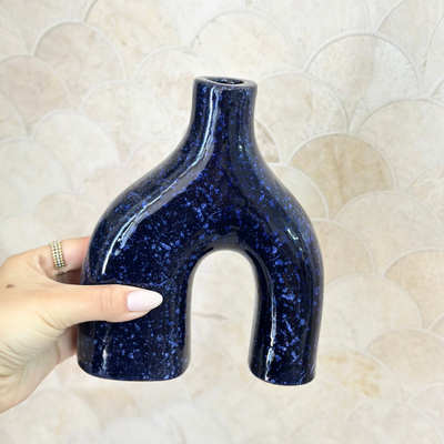 Vase Azul mini plain varnish