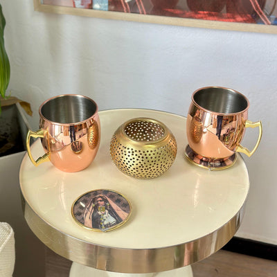 Anaroze saucer - Glass and Brass