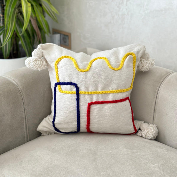 Housse de coussin Tafoukt rouge - Ajbir