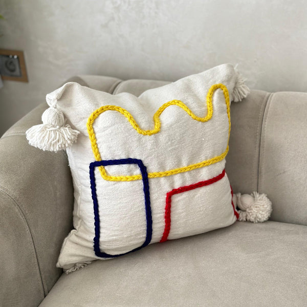 Housse de coussin Tafoukt rouge - Ajbir