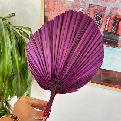 Rounded purple palm leaf