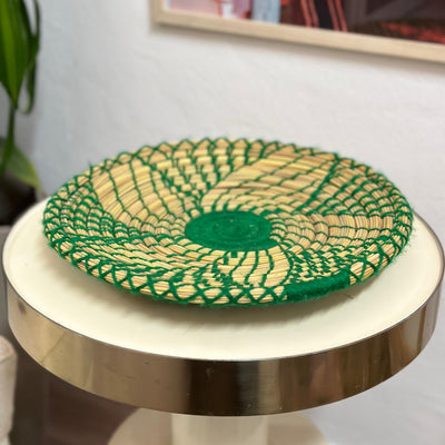 Berber Talount green handmade tray 30cm