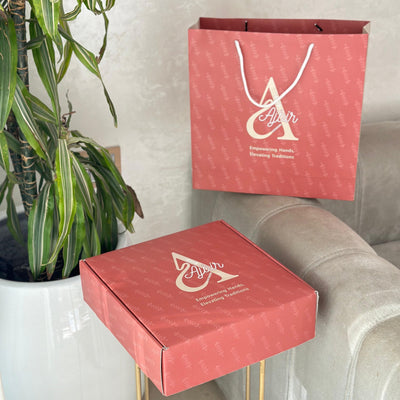 Olive green handcrafted gift box