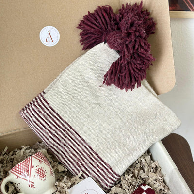 Burgundy handcrafted gift box